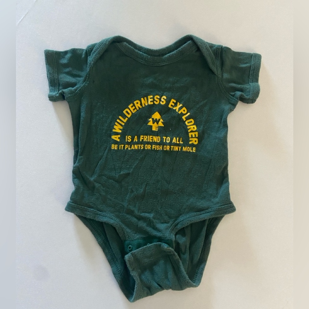 Pixar/Disney Up inspired Wilderness Explorer Green Baby Onesie 6m